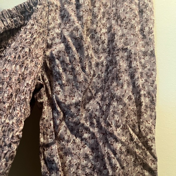 Becool Womens Floral Smocked Crop Top, Rose Dust M - Picture 7 of 7